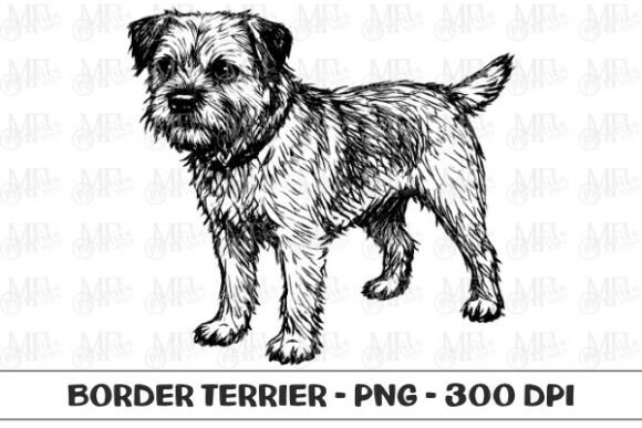 Border Terrier Dog Sketch PNG: A Designer's Guide to This Adorable Asset