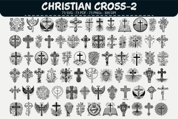Christian Cross Vector – 73 Designs: A Designer's Toolkit for Faith-Based Projects