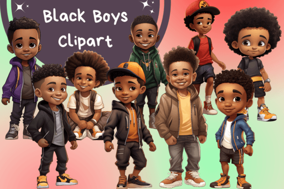Creative Uses for Cute Black Boys Sublimation Clipart