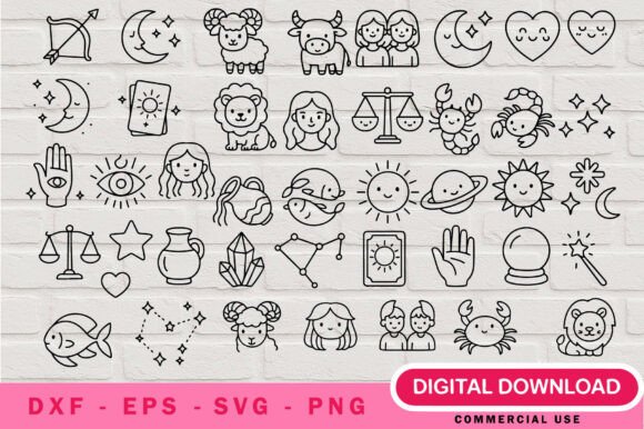 Cute Zodiac Outlines SVG: A Designer's Guide