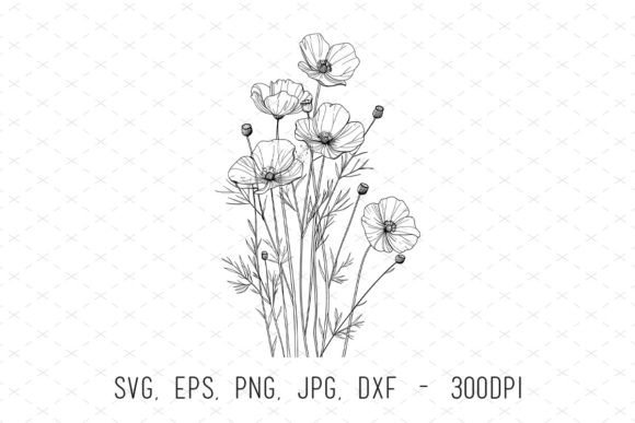 Decorative Hand Drawn Wildflowers Vector: A Creative Toolkit