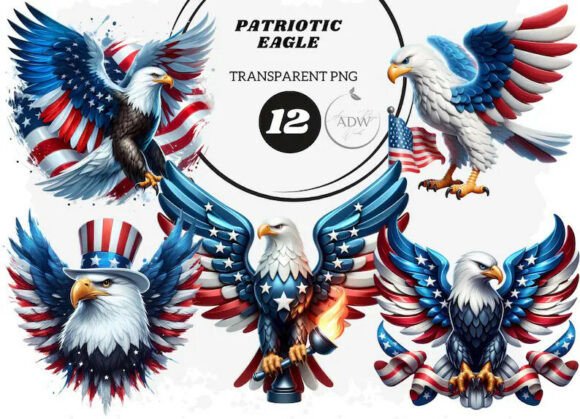 Patriotic Eagle: A Symbol of American Pride in Design